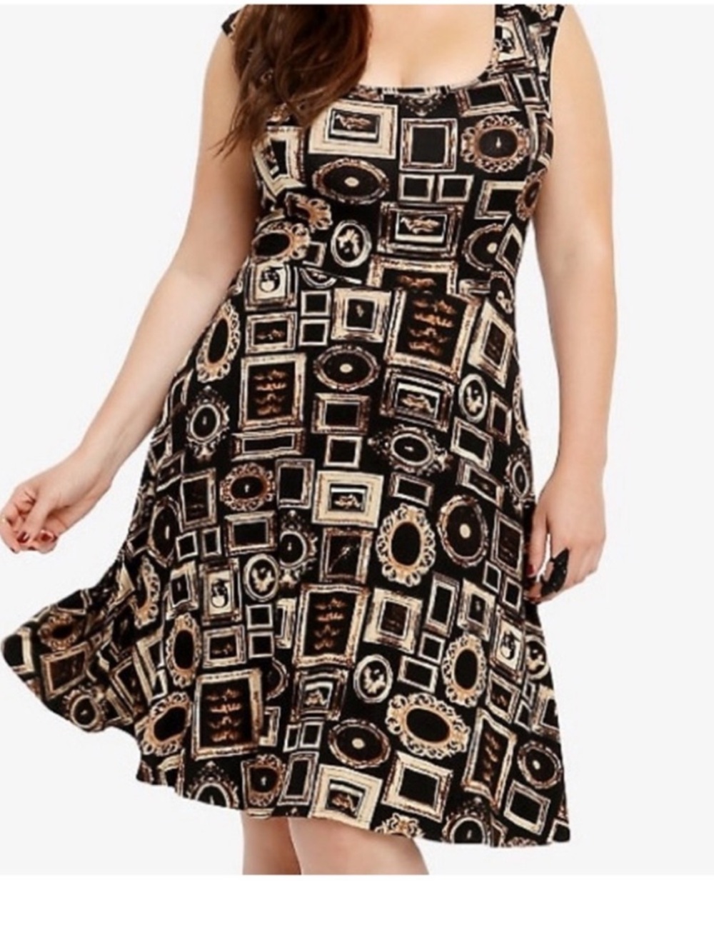 Torrid Penny Dreadful Picture Frame Print Skater Dress – Gothic Dark Art Dress